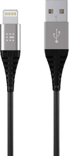Καλώδιο φόρτισης durable lightning 1.2m. ασημί SAS 100-16-003