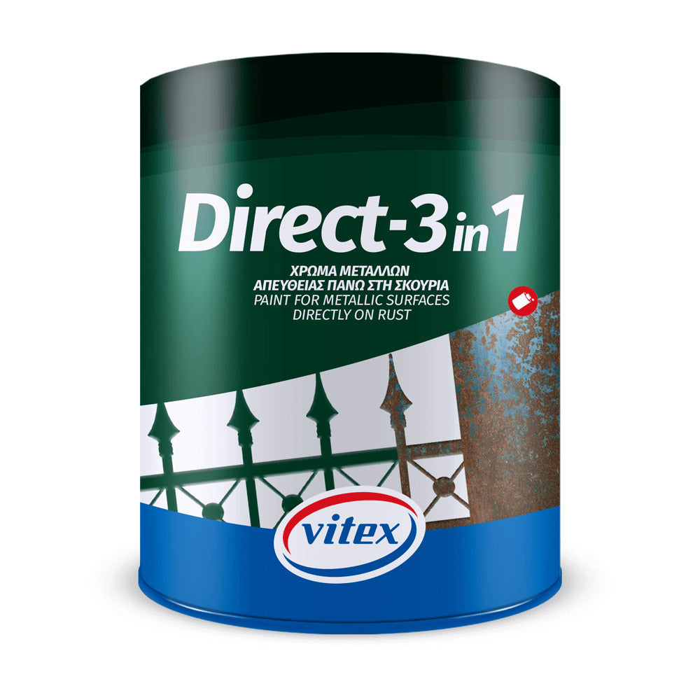 VITEX - DIRECT - 3 in 1 10 ΛΕΥΚΟ ΧΡΩΜΑ ΜΕΤΑΛΛΩΝ 750mL - 1001892