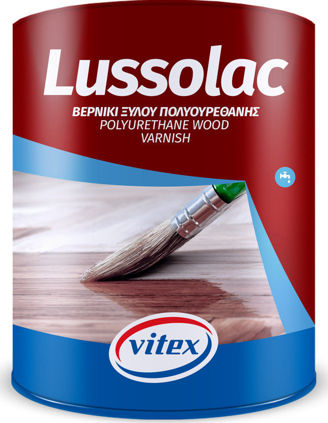 VITEX - LUSSOLAC ΝΕΡΟΥ 500 ΑΧΡΩΜΟ GLOSS ΒΕΡΝΙΚΙ ΞΥΛΟΥ 2.5L - 1004388