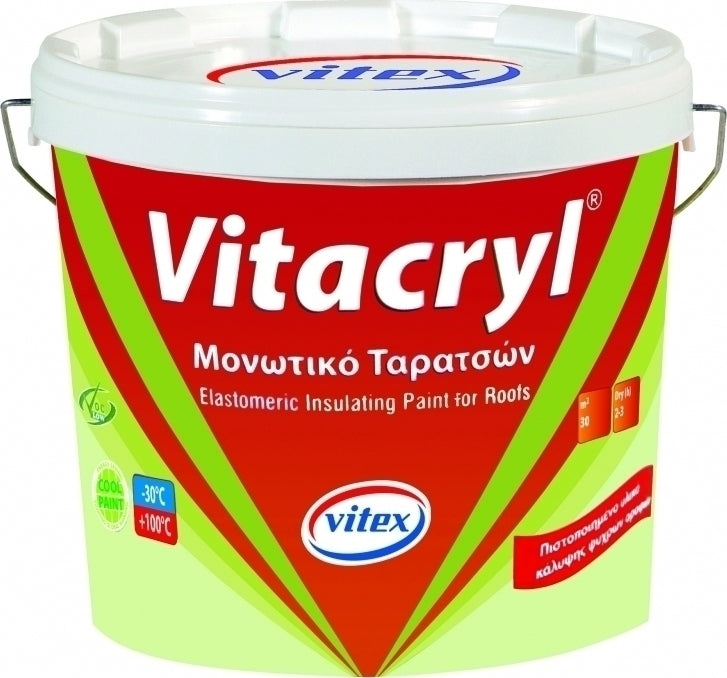 VITEX - VITACRYL ΜΟΝΩΤΙΚΟ ΤΑΡΑΤΣΩΝ 10L ΛΕΥΚΟ 1004569