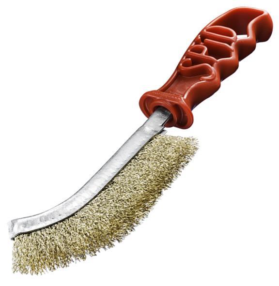 Συρματόβουρτσα χειρός 24τεμ. με πλαστική κόκκινη λαβή SPID ACCIAIO 0010-SPID