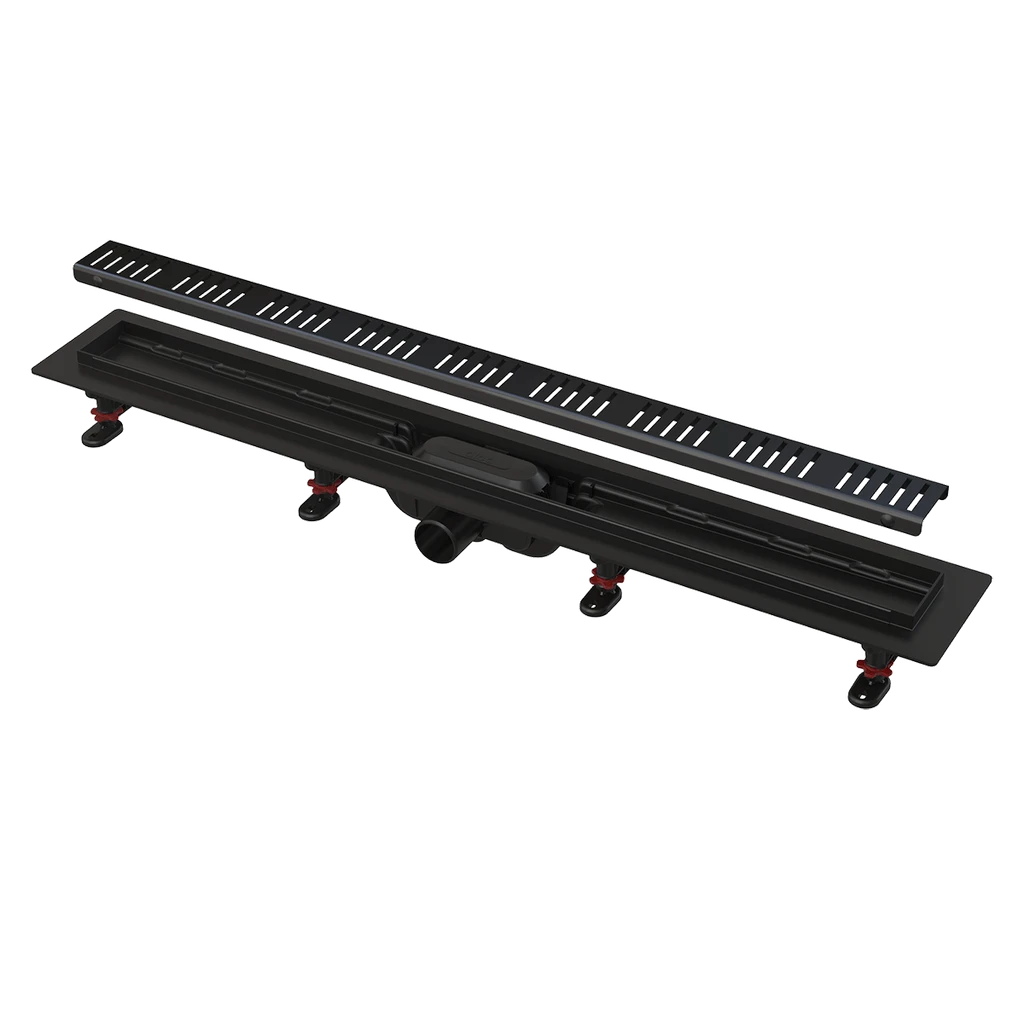 ΚΑΝΑΛΙ ΝΤΟΥΖ. ΠΛΑΣΤΙΚΟ 55 CM Φ40 STAINLESS STEEL BLACK MATT ΣΧΑΡΑ APZ10