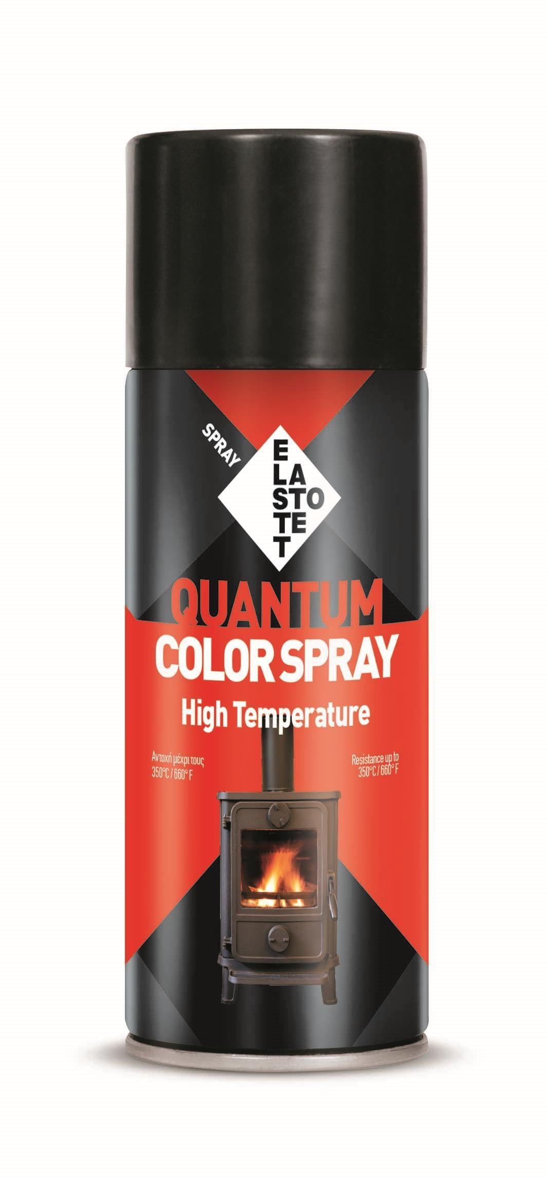 Σπρέι χρώματος υψηλών θερμοκρασιών 400ml 6τεμ. μαύρο ματ