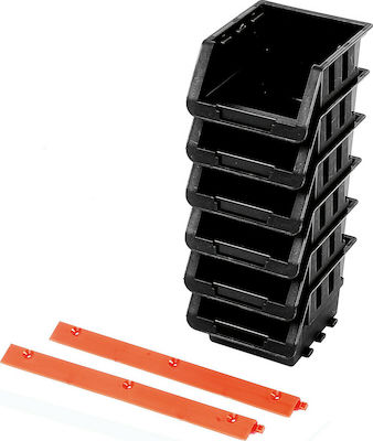 TACTIX Σετ 6 Σκαφάκια Πλαστικά Με 2 Ράγες Πλαστικές 320610