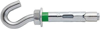 Βύσμα μεταλλικό με γάντζο 50τεμ. Μ10x70mm Φ14