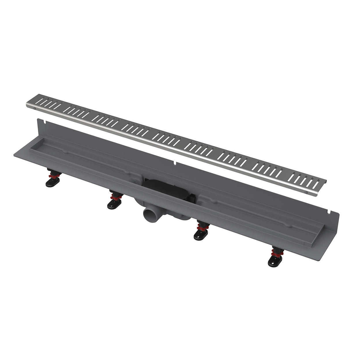 ΚΑΝΑΛΙ ΝΤΟΥΖ. TOIXOY ΠΛΑΣΤΙΚΟ 75 CM Φ40 ME STAINLESS STEEL MATT ΣΧΑΡΑ APZ30