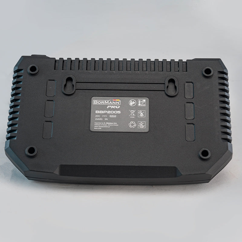 BORMANN Pro BBP2005 Φορτιστής Διπλής Μπαταρίας 20V Li-Ion-2X4Ah-3A-Pro