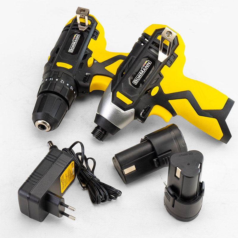 BORMANN BCD2050 Δραπ/Βιδο Κρουστικό 12V, 28Nm, 2 Ταχύτητες & Παλμικό Κατσαβίδι 12V, 100Nm, 2X1.5Ah