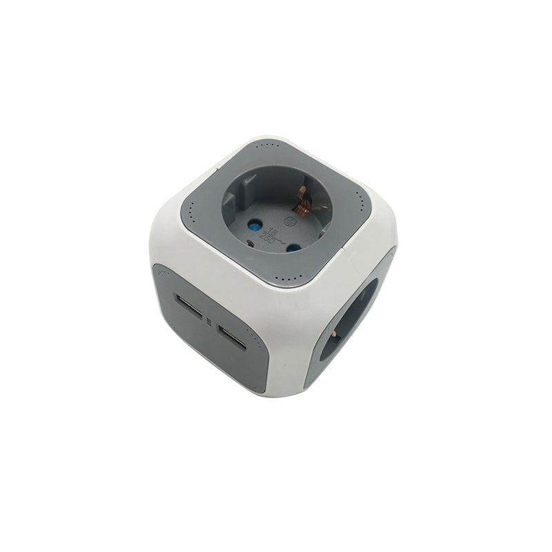 BORMANN BCR1135 Πολύμπριζο "Κύβος" 4 Θέσεων Και 2 Usb 3X1.5mm
