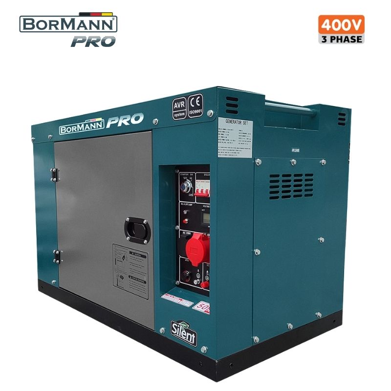 ΒORMANN Pro BGB9800 Γεννήτρια Πετρελαίου Τριφασική,Συνεχής Απόδοση 900W,633cc, Κλειστού Τύπου