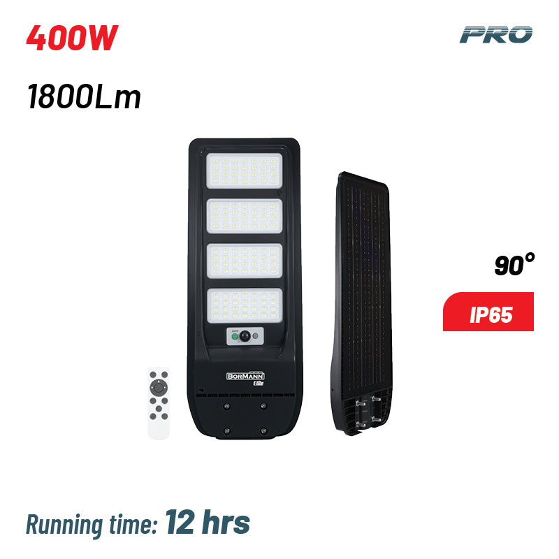 BORMANN BLF3400 Ηλιακό Φωτιστικό Δρόμου Led 100W, Αδιάβροχο Με Φωτοβολταϊκό Πάνελ, 6V/15W
