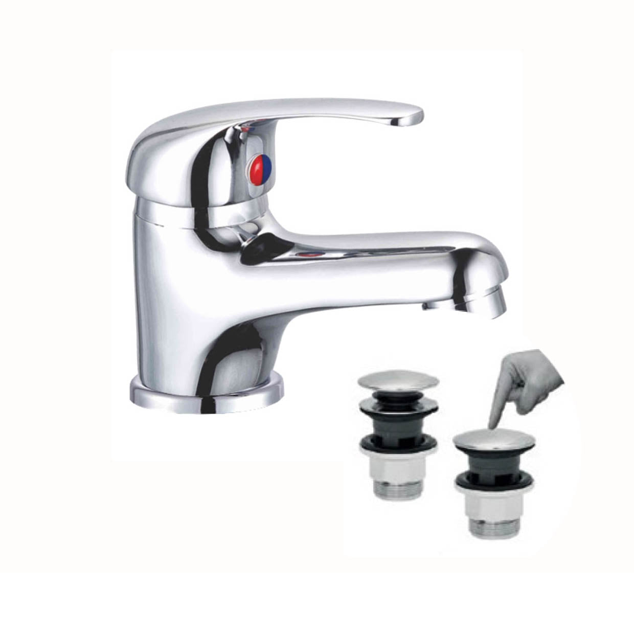 BORMANN ELITE BTW3030 Μπαταρία Νιπτήρα "Iris" 40mm Με Pop Up 580G