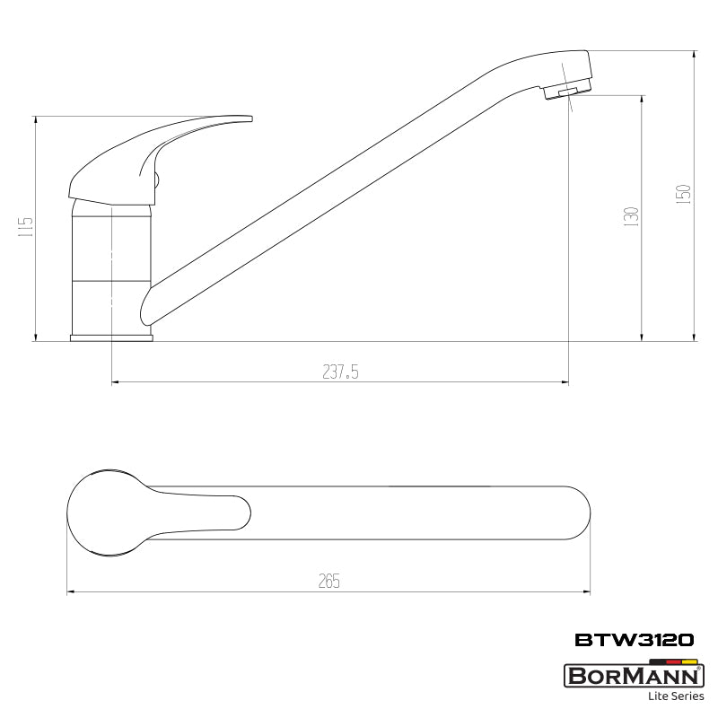 BORMANN ELITE BTW3120 Μπαταρία Κουζίνας Star 35mm Αναμεικτική 450G