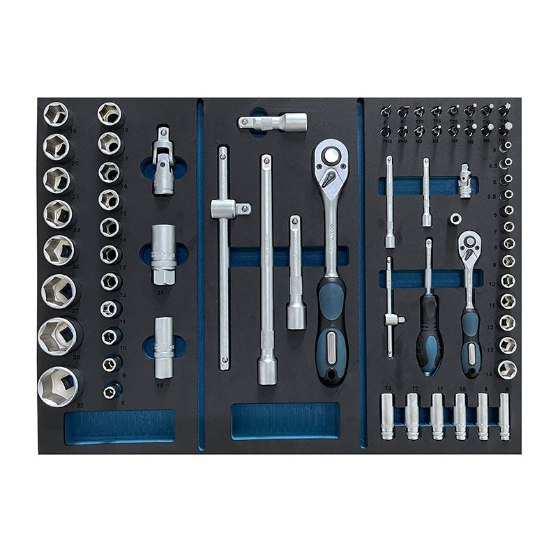BORMANN Pro BWR7600SET Εργαλειοφορέας 6 Συρτάρια Πλαϊνό Ντουλάπι Και 120 Εργαλεία Cr-V