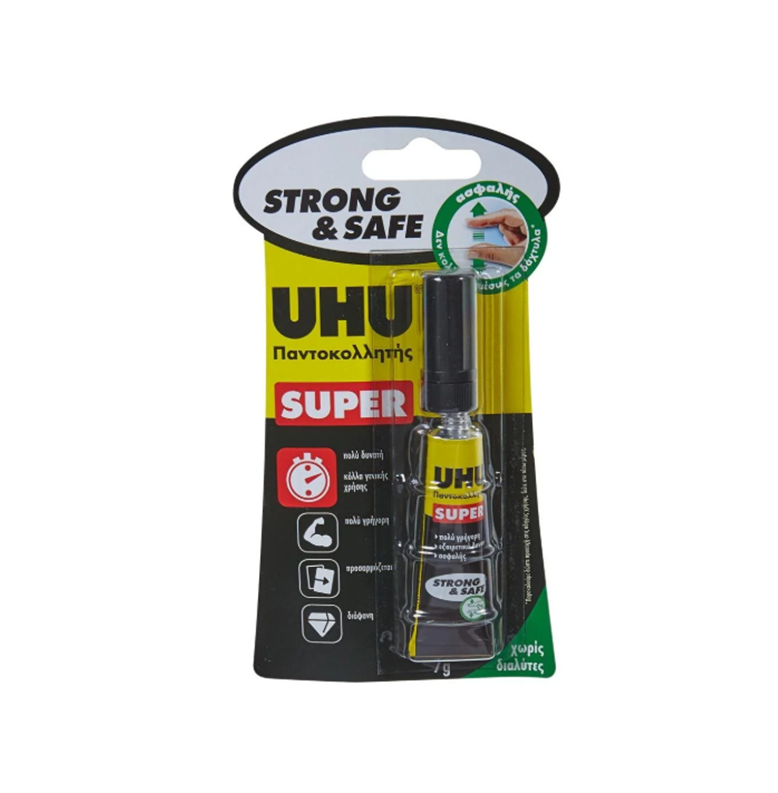 ΚΟΛΛΑ ΣΤΙΓΜΗΣ-ΓΕΝΙΚΗΣ ΧΡΗΣΗΣ STRONG AND SAFE 7GR BLISTER UHU