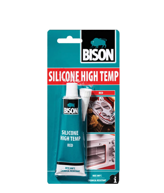 SILICONE ΥΨΗΛΗΣ ΘΕΡΜΟΚΡΑΣΙΑΣ ΚΟΚΚΙΝΗ 60ml blister BISON