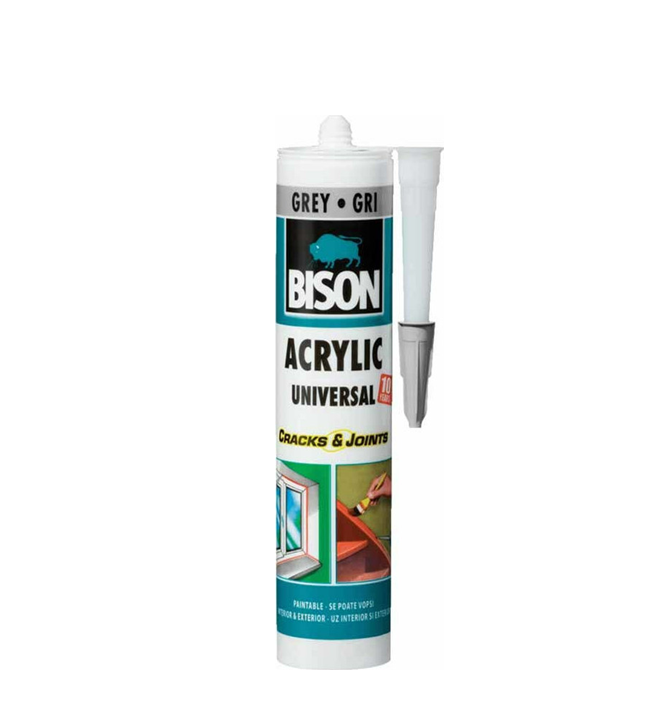 ACRYLIC ΓΕΝΙΚΗ ΧΡΗΣΗΣ UNIVERSAL ΓΚΡΙ 300ml BISON