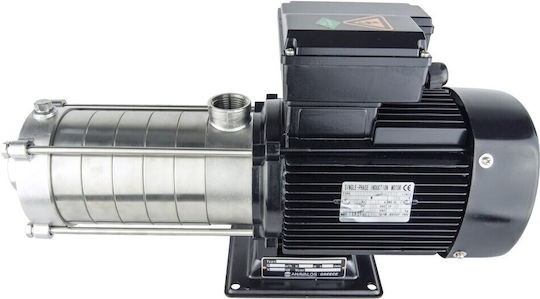 Πιεστικό συγκρότημα Booster N 4.50-60 με οριζόντια αντλία επιφανείας αθόρυβη πολυβάθμια ανοξείδωτη SHN 4-50 και δοχείο διαστολής 60lt by Anavalos