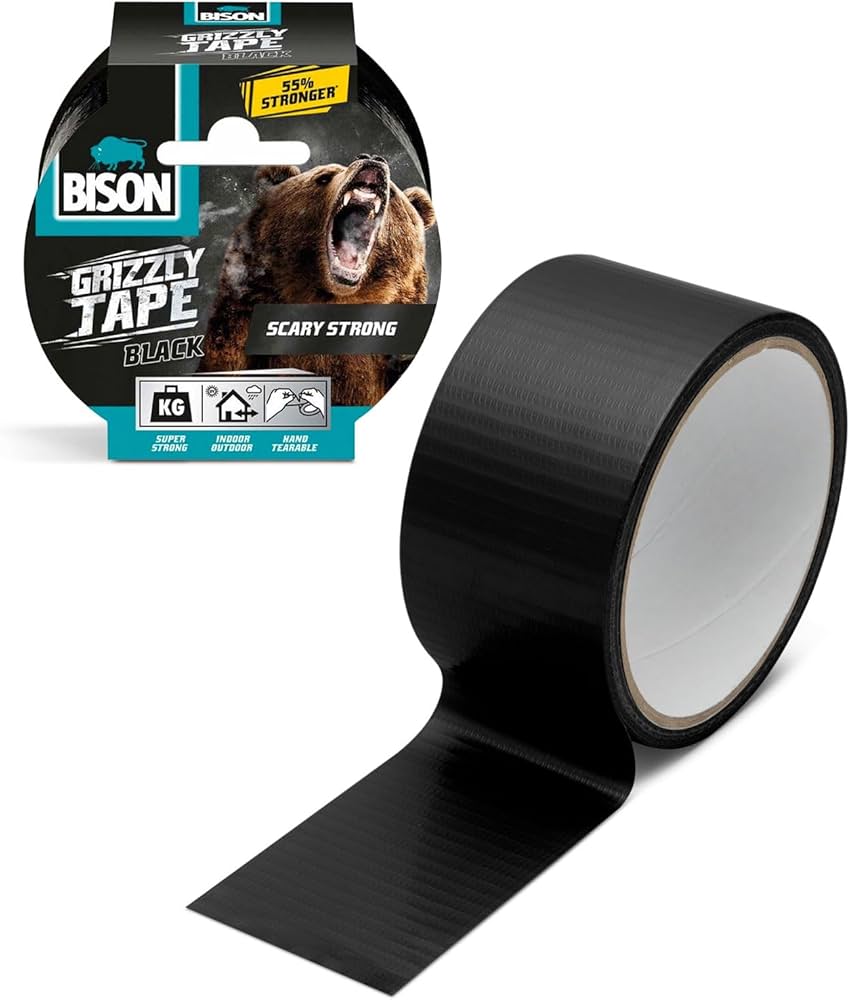 ΥΦΑΣΜΑΤΙΝΗ ΤΑΙΝΙΑ GRIZZLY BLACK 0.33 Χ 50ΜΜ Χ 10Μ BISON