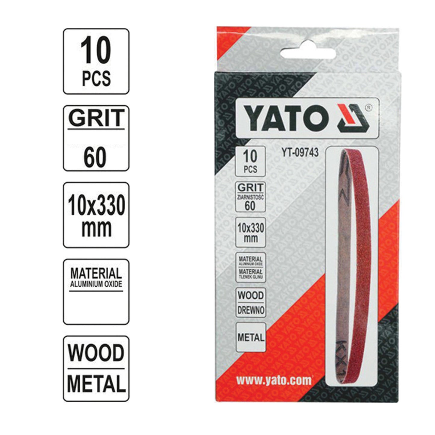 ΤΑΙΝΙΑ ΛΕΙΑΝΤΙΚΗ P60 10X330mm YT-09743 20009743