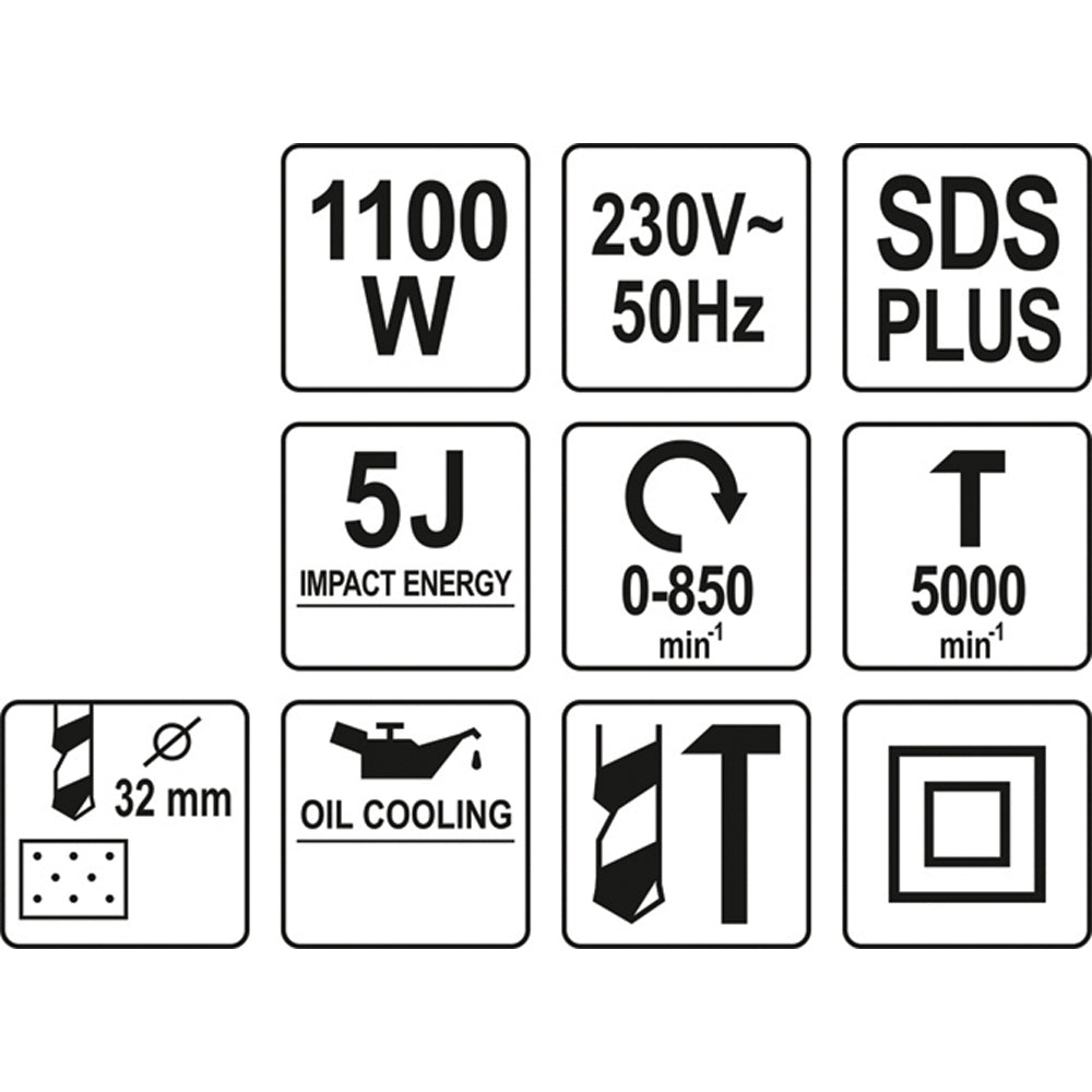 ΚΡΟΥΣΤΙΚΟ ΔΡΑΠΑΝΟ SDS PLUS 1100W YT-82123 20182123