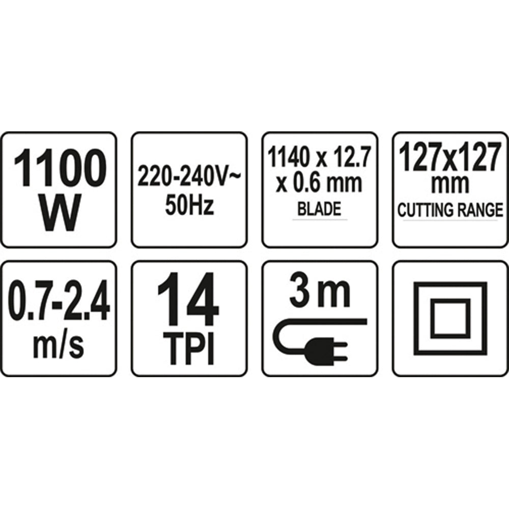 ΠΡΙΟΝΟΚΟΡΔΕΛΑ 1100W 127Χ127MM YT-82185 20182185