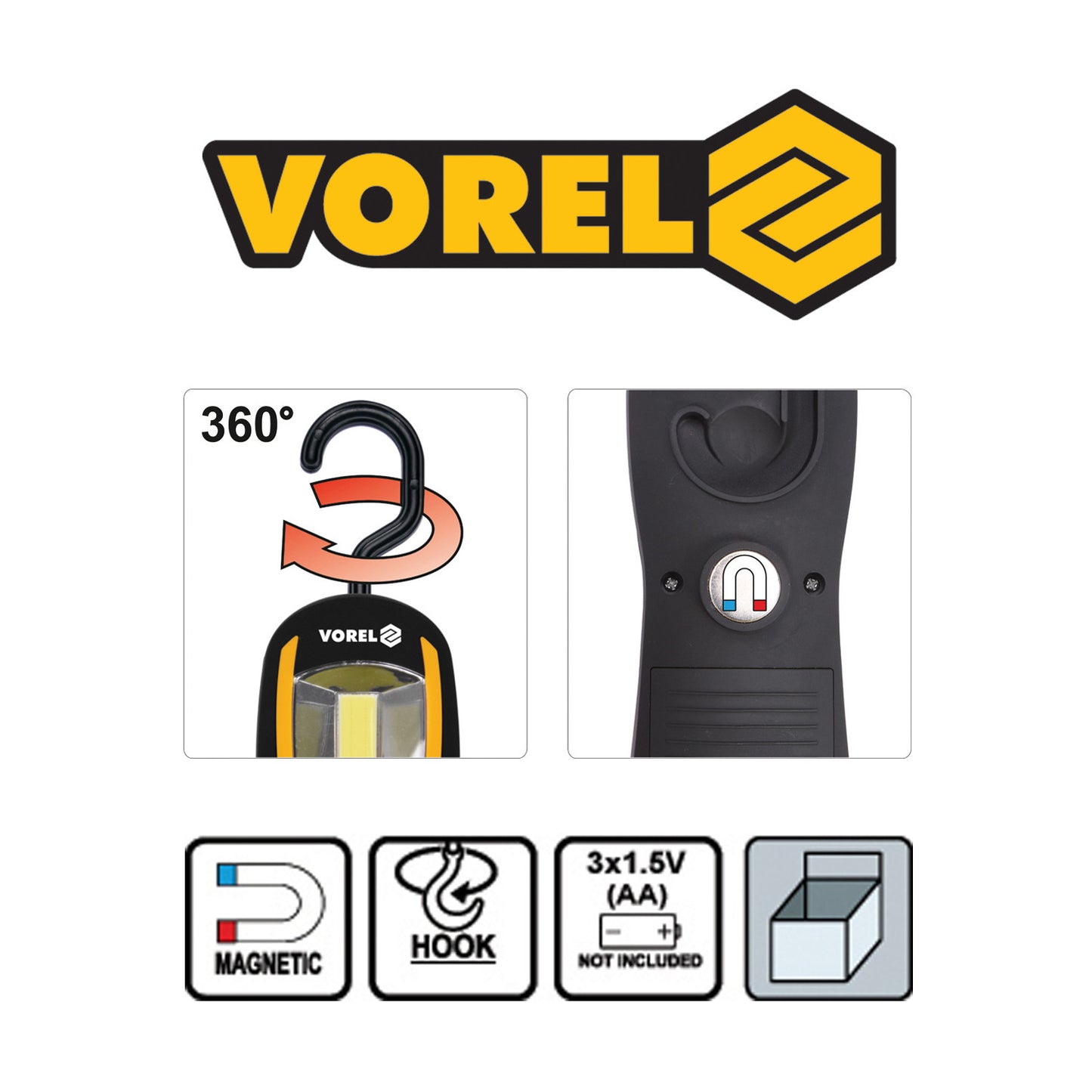 ΦΑΚΟΣ LED ΜΑΓΝΗΤΙΚΟΣ VOREL 82726 21182726