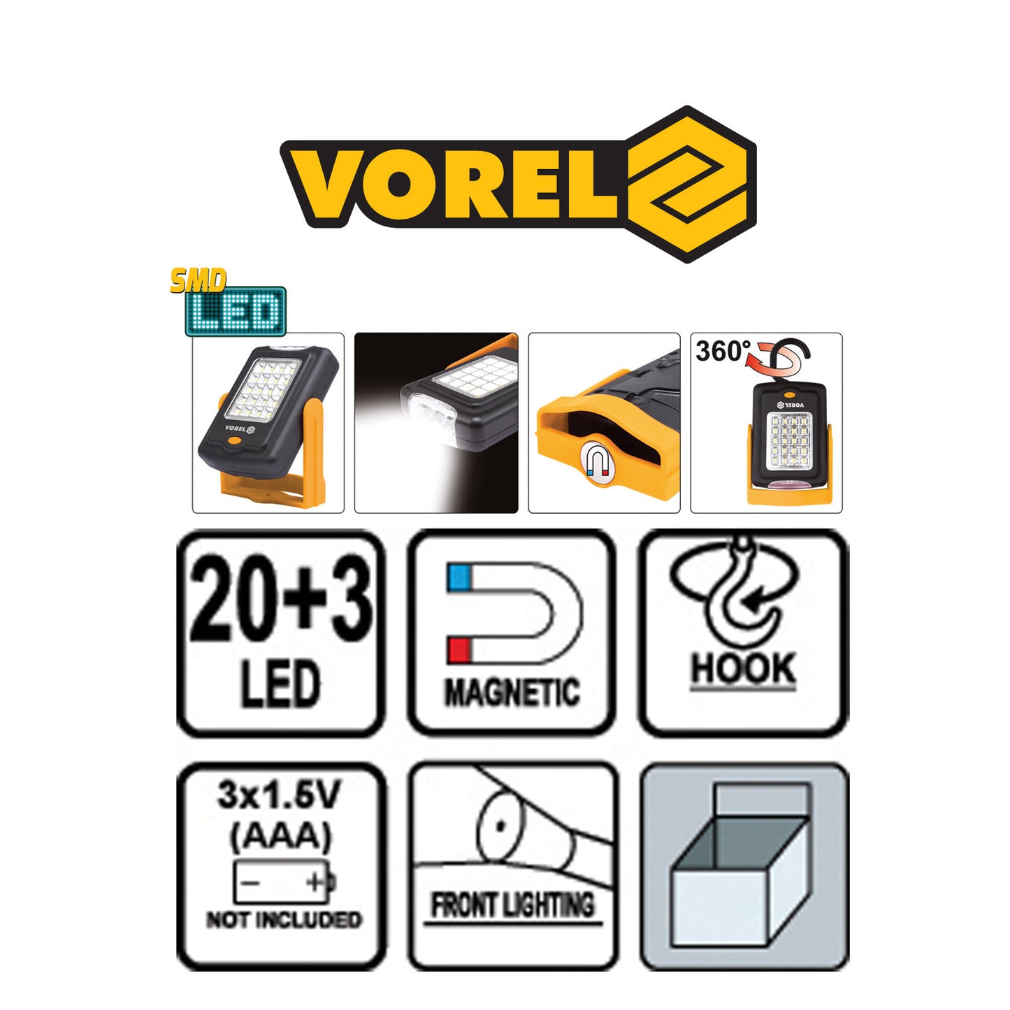 ΦΑΚΟΣ LED 20+3 VOREL 82730 21182730