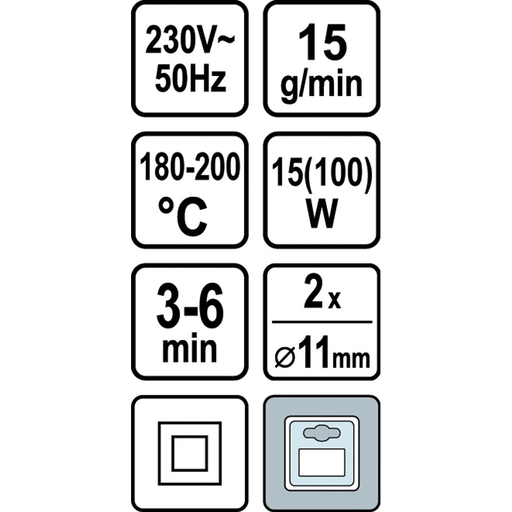 ΠΙΣΤΟΛΙ ΘΕΡΜΟΚΟΛΛΑΣ 11MM 15(100)W STHOR 73052 22073052
