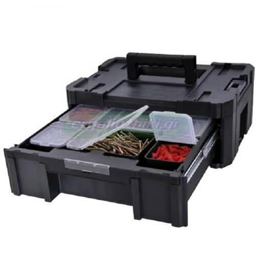 Εργαλειοθήκη συστήματος TSTAK 9,5L με συρτάρι και αυτόματο μεταλλικό κούμπωμα FMST1-71968