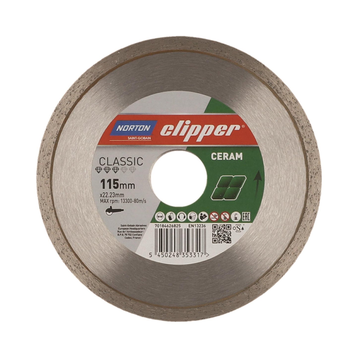 Δίσκος διαμαντέ κοπής πλακιδίων CLASSIC CERAMIC 115X1,6X22,23MM 70184626825