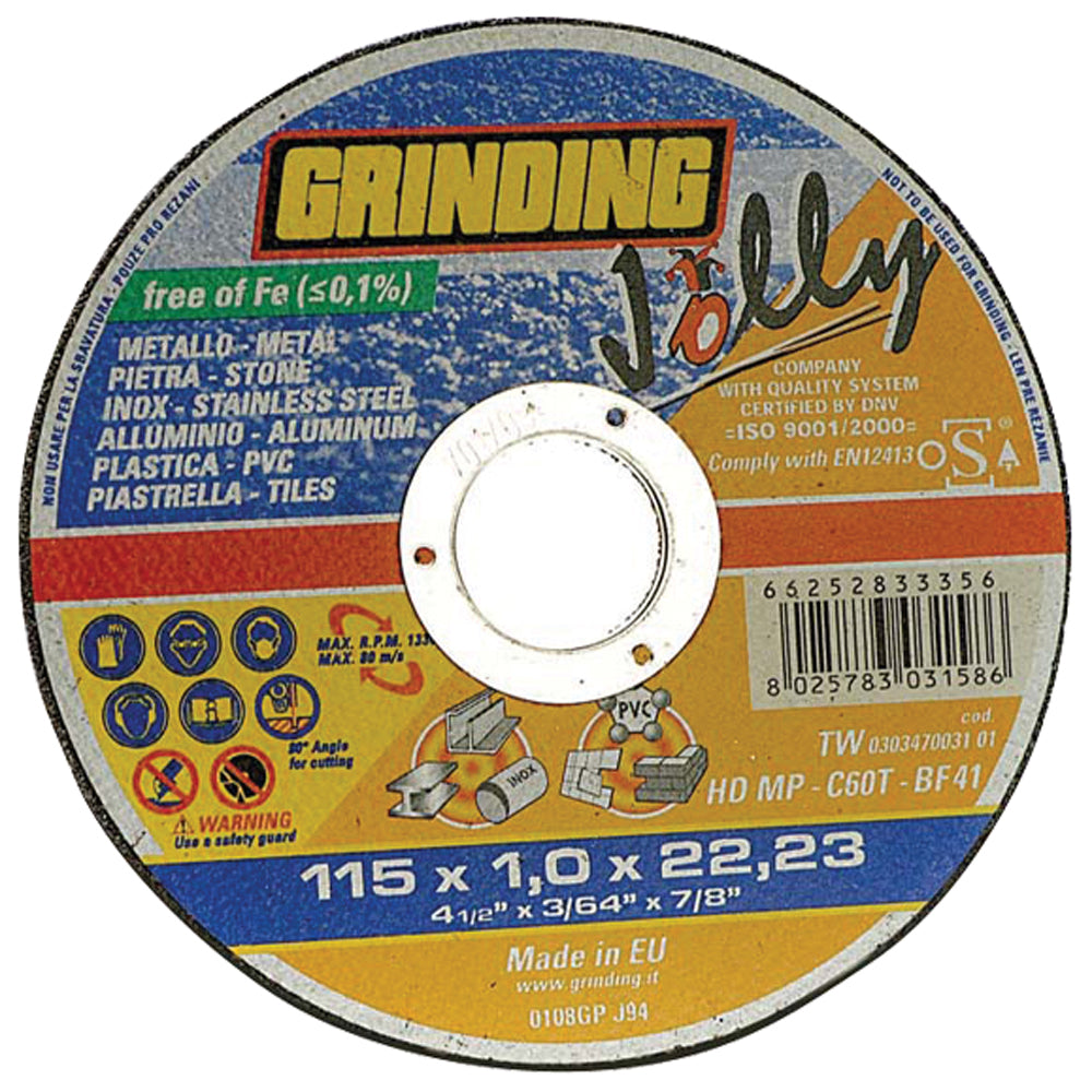 GRINDING ΔΙΣΚΟΣ ΚΟΠΗΣ MULTI JOLLΥ - 125ΜΜ Χ 1,0ΜΜ Χ 22ΜΜ (50 ΤΕΜΑΧΙΑ) 5500412510