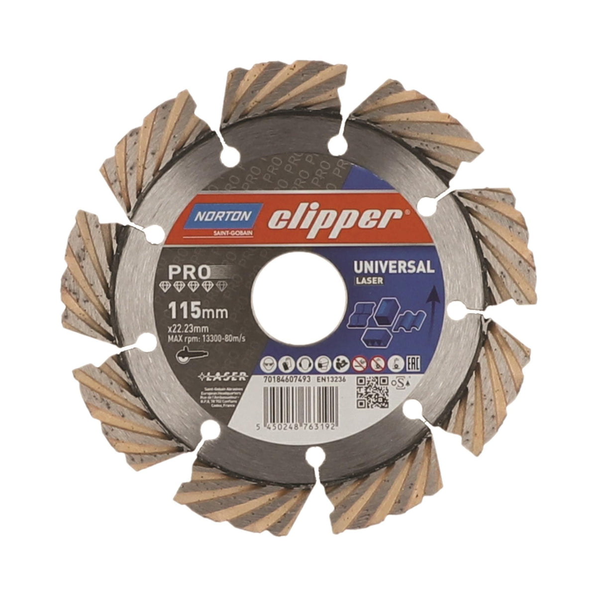 Δίσκος διαμαντέ μπετού PRO UNIVERSAL LASER 115X2,2X22,23MM 70184607493