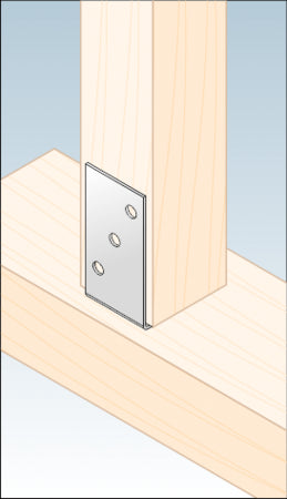 Βάση ξύλου U 91 x 91 x150mm 4834