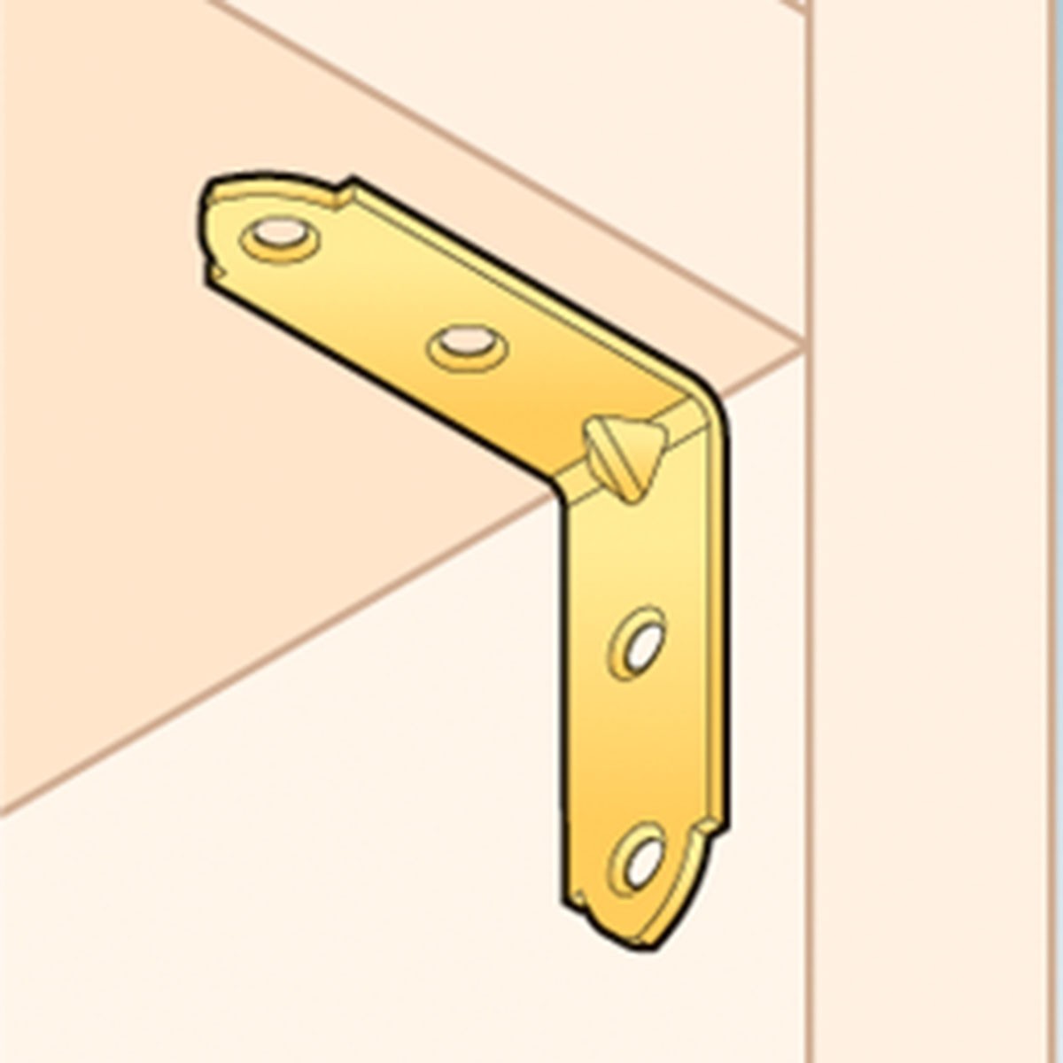 Γωνία σύνδεσης ξύλου 50x50x17mm Γωνία 50 x 50 x 17mm 4003
