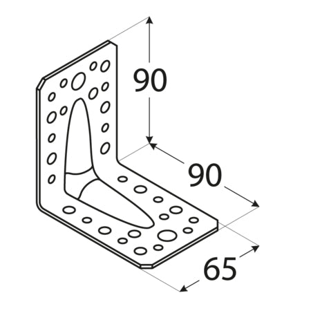 Γωνία σύνδεσης ξύλου 90 x 90 x 65mm ΓΩΝΙΑ 90 x 90 x 65mm 4051