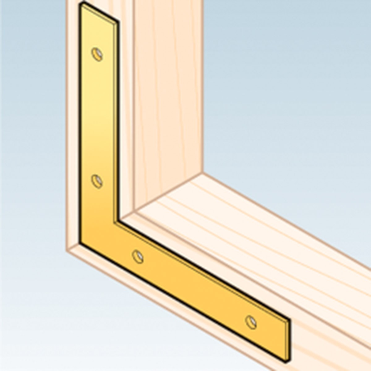 Γωνία σύνδεσης ξύλου L Γωνία 150 x 150 x 25mm 4651