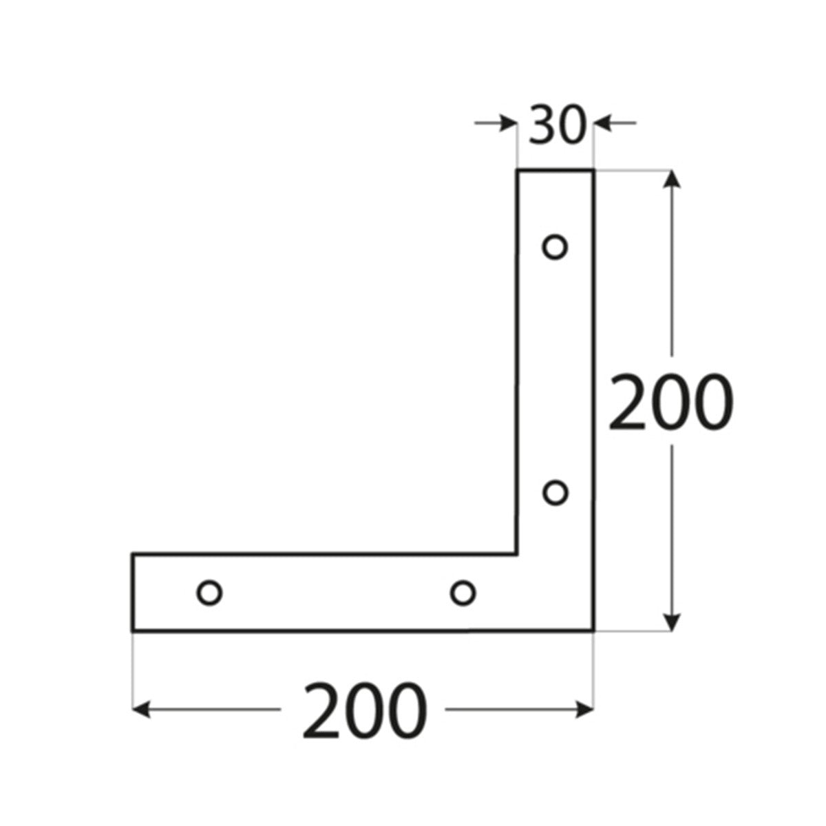 Γωνία σύνδεσης ξύλου L Γωνία 150 x 150 x 25mm 4651