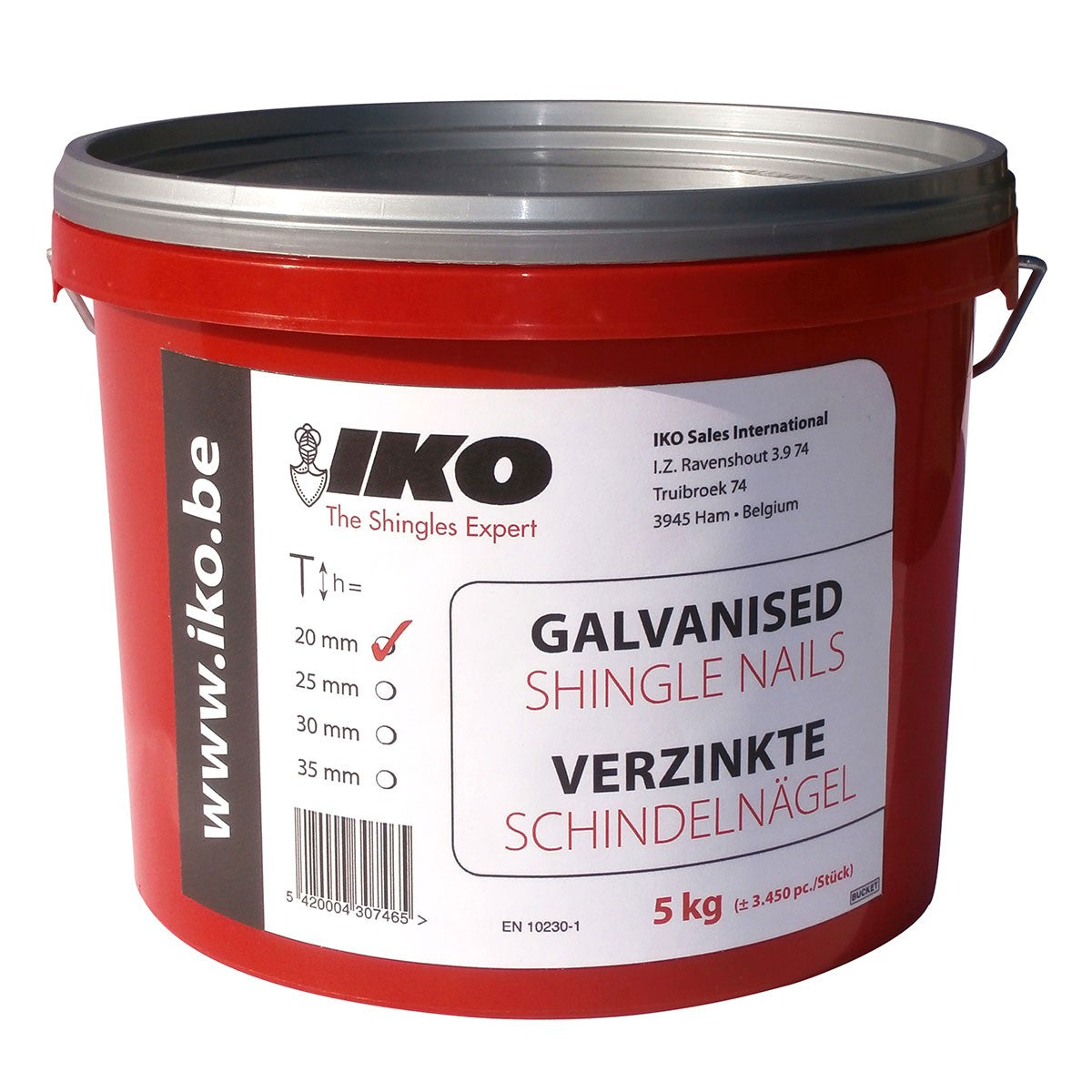 Καρφιά για ασφαλτικό κεραμίδι Συσκευασία 1kg - Ø9 x 20mm 56010