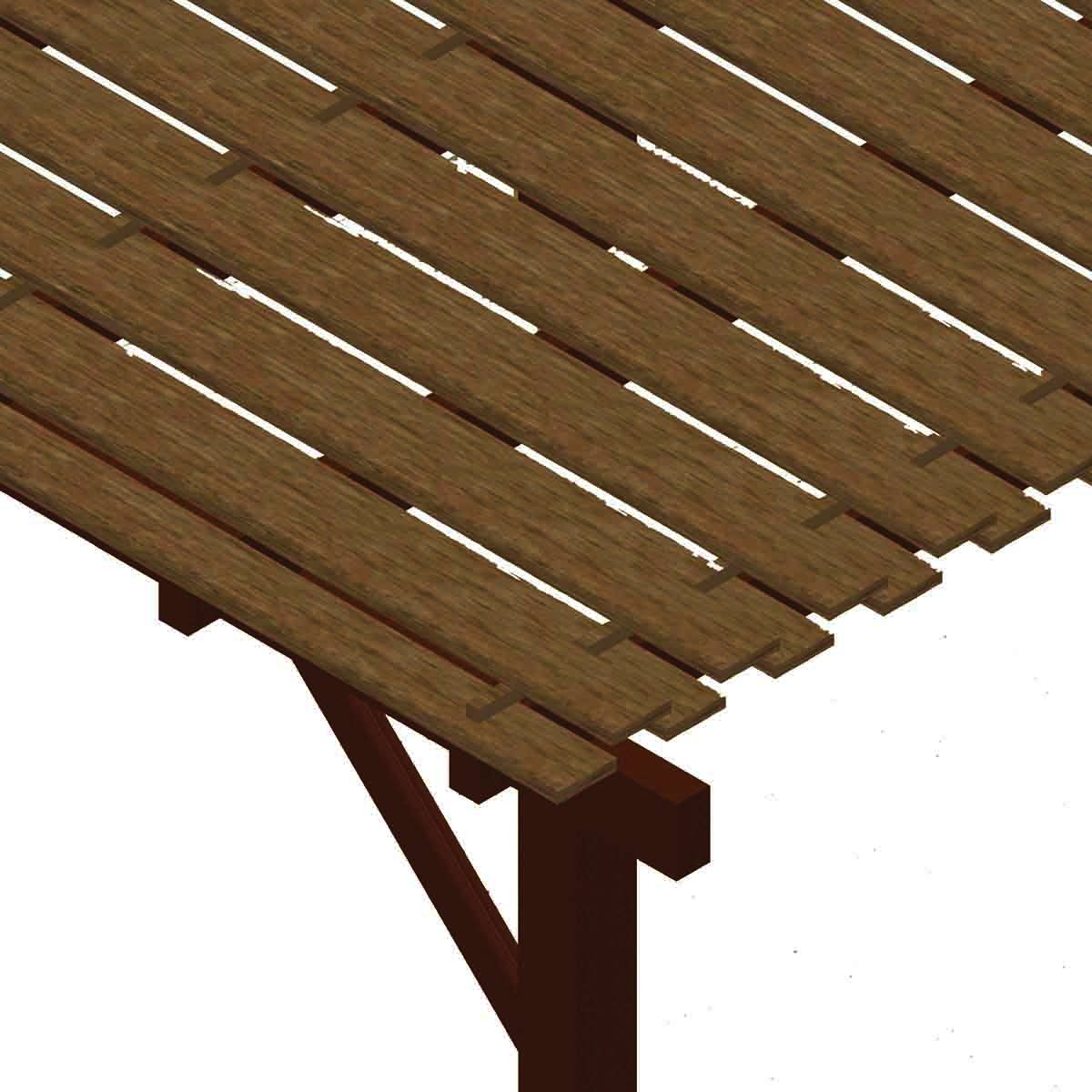 Ξύλινη πέργκολα με διπλή τάβλα 300 x 300εκ. 10-103004