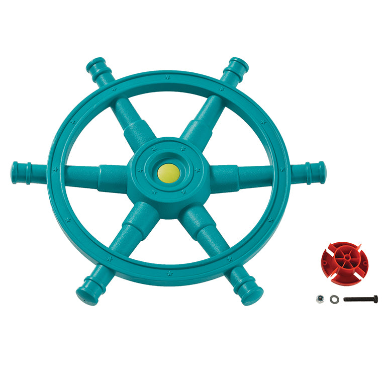 Παιδικό τιμόνι STAR Περιστρεφόμενο πηδάλιο STAR turquoize/limegreen 553010007001