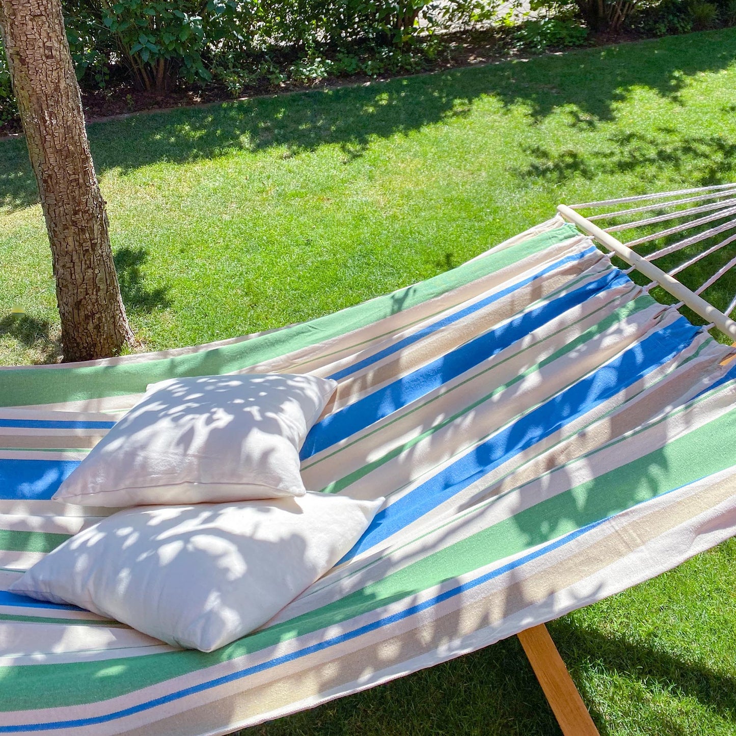 Αιώρα με ξύλινη ράβδο Chillounge Palma Green Bay & σταντ Ευκάλυπτου CH-PA30-34