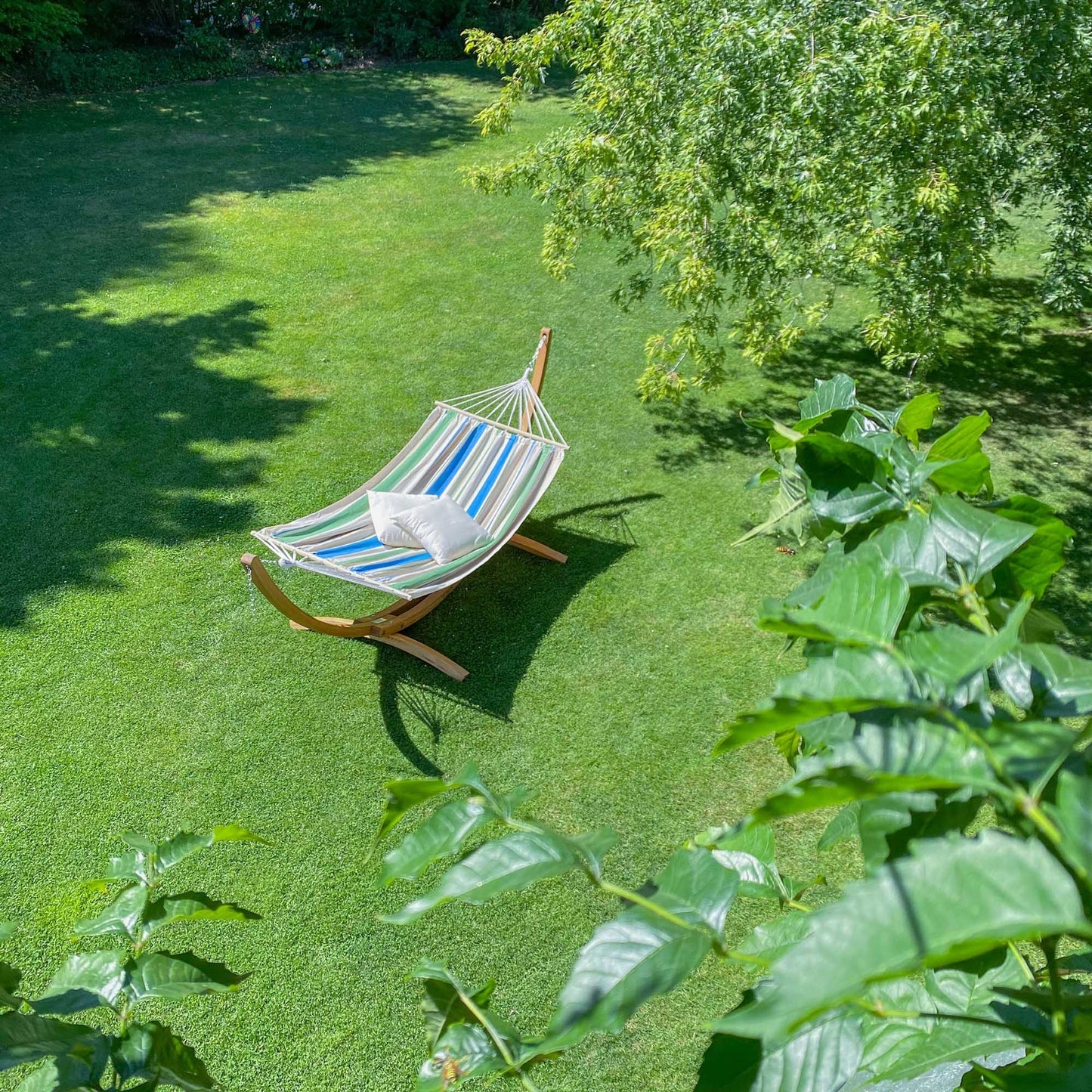 Αιώρα με ξύλινη ράβδο Chillounge Palma Green Bay & σταντ Ευκάλυπτου CH-PA30-34