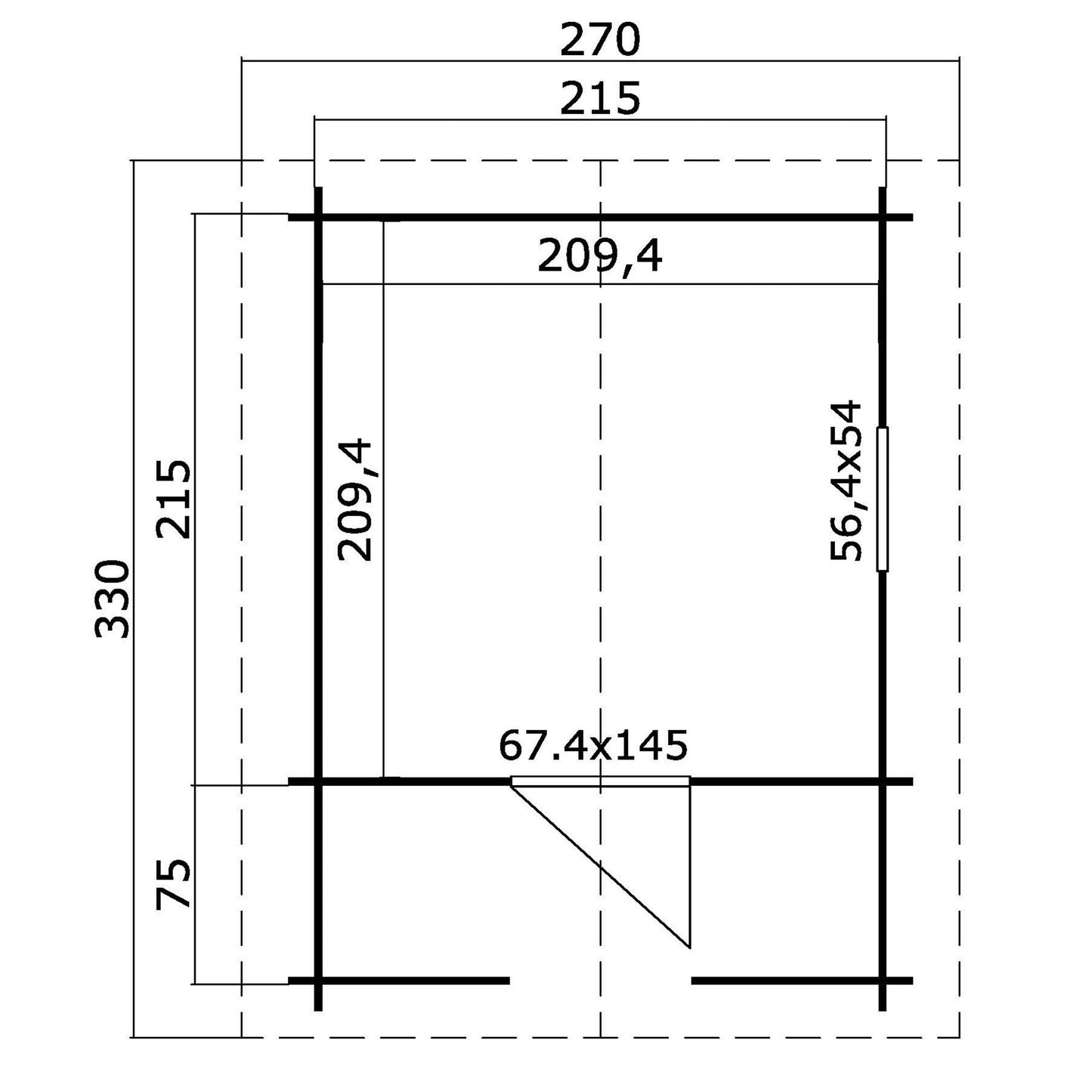 Ξύλινο παιδικό σπίτι | Lido 215 x 215εκ. 284799