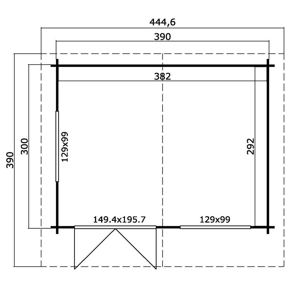 Ξύλινο σπίτι Νεφέλη 410 x 320εκ. Ξύλινο σπίτι Νεφέλη 410 x 320εκ. 401900