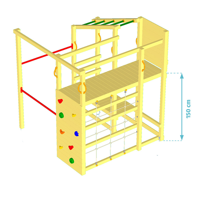 Ξύλινος πύργος Crossfit με προέκταση Ξύλινος πύργος Crossfit + προέκταση 008.001.009.001-2