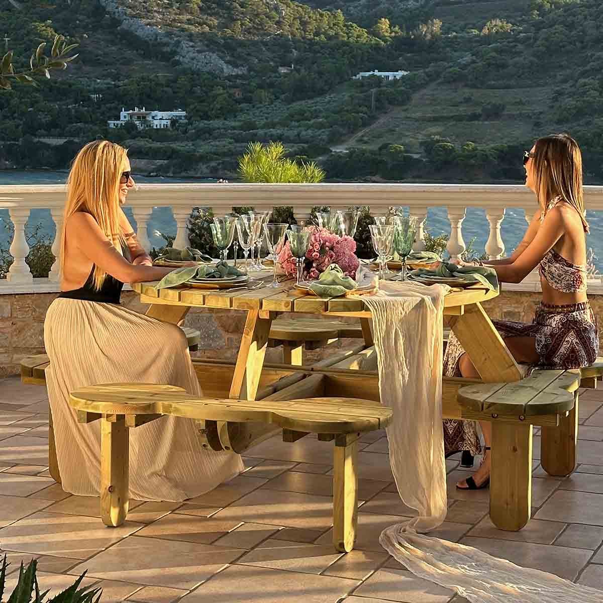 Στρογγυλό τραπέζι κήπου 8 θέσεων 35862