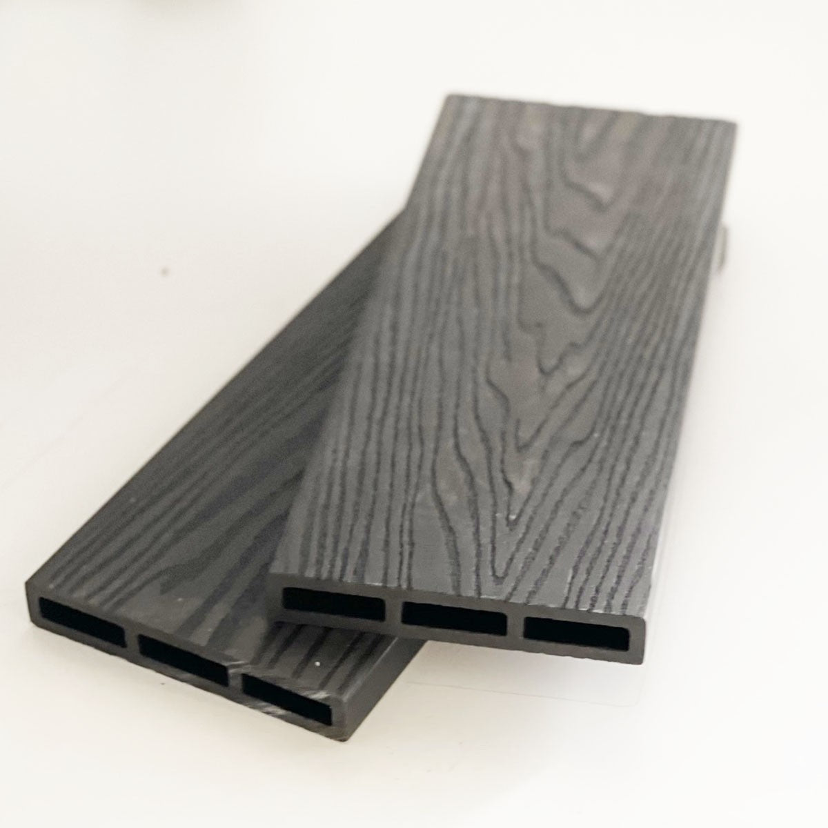 Τάπα περίφραξης WPC 3D wood 2 x 12εκ. | γκρι σκούρο 70243