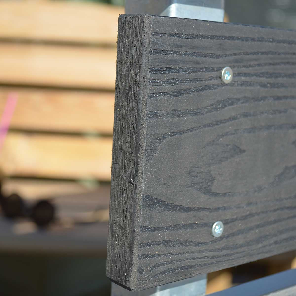 Τάπα περίφραξης WPC 3D wood 2 x 12εκ. | γκρι σκούρο 70243