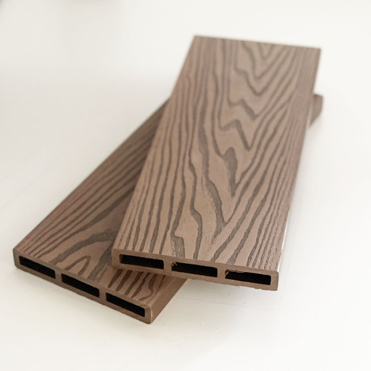 Τάπα περίφραξης WPC 3D wood 2 x 12εκ. | καφέ 70244